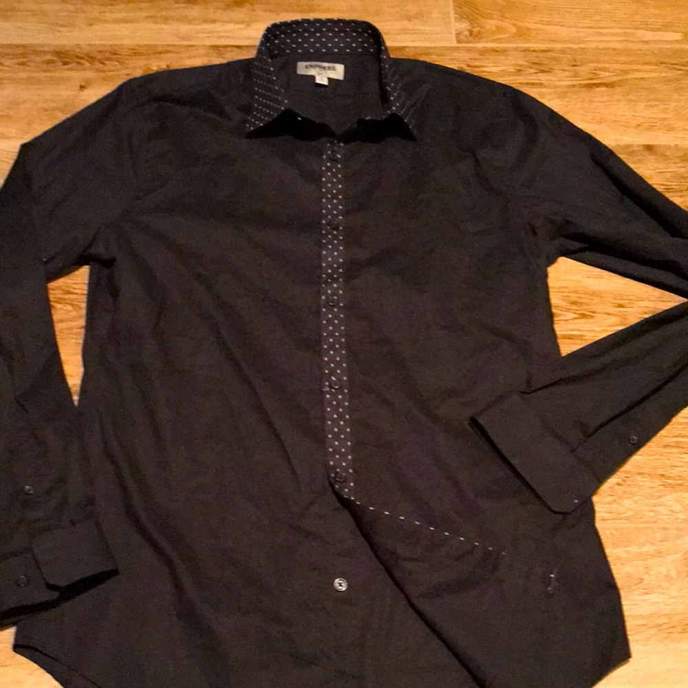 Fire! Mens slim fit 2020 EXPRESS Black button down.